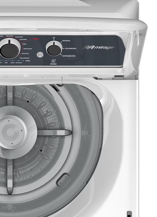 Lavadora Automática Mirage LMA022G | 22 kg | Carga Superior | 10 Programas | Tina de Acero Inoxidable | Alta Capacidad | Color Gris