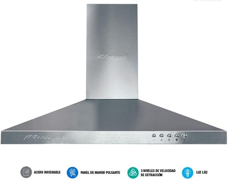 Campana Mirage Serie Velox 90 cm Wall Mounted Industrial