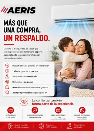 LIFE12 PLUS / CON CALEFACCIÓN, 1 TON, 220 V, Minisplit ON/OFF, Blanco, 12000 BTU, 12 SEER Series