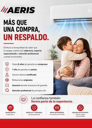 MIRAGE X5 ON-OFF 1.5 TONELADAS SOLO FRIO