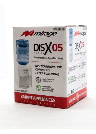 Dispensador de Agua Mirage DISX05 MDT10BB Table Top | Blanco con Gris | 3 Temperaturas | Compacto | 127 V~ | Ideal para Escritorio o Cocina