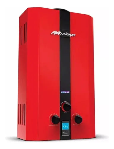 Boiler Serie Flux 16 Litros por Minuto Gas Natural Color Rojo