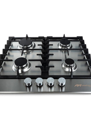 🔥 Parrilla SPARX MPS60GB de Gas | 4 Quemadores | Acero Inoxidable | Encendido Electrónico | Parrillas de Hierro Fundido | 60 cm de Ancho