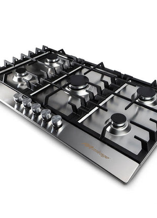 🔥 Parrilla SPARX MPS90GB de Gas | 5 Quemadores | Acero Inoxidable | Encendido Electrónico | Parrillas de Hierro Fundido | 90 cm de Ancho